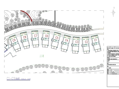 别墅区建筑平立面图