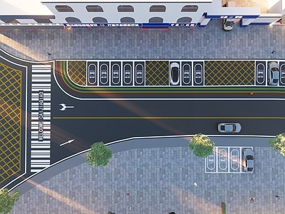 现代街道广场道路