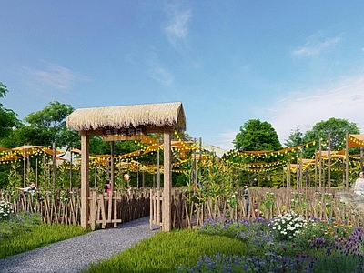 现代乡村公园 共享农耕研学教育种植蔬菜农场 场地