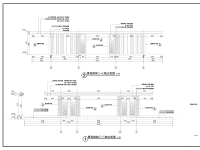 中式景观廊架 施工图