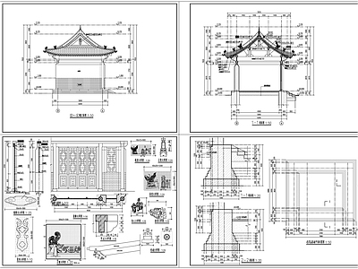 老君庙古建筑 施工图 古建