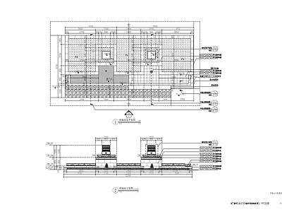 新中式入口水景详图 施工图