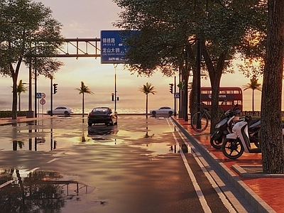 现代马路 街道
