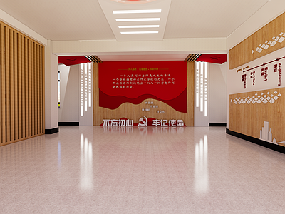 现代学校党建展厅 展厅 红色文化 校园文化