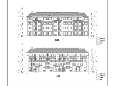 天华龙湖现代四层叠墅建筑 施工图