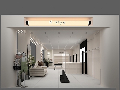 现代童装店 白钢展架 儿童模特 鞋架 儿童店