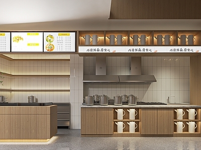 现代粉面店 小吃店 快 收银 小商铺 餐饮店 椅