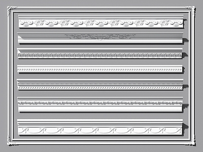 现代石膏线 雕花线条 角线 装饰线条