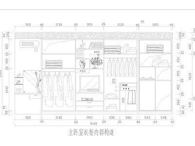 7款衣柜平立面 图库