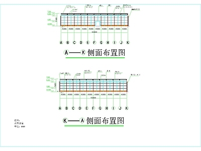 现代智能玻璃温室钢结构 施工图