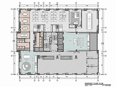 1200㎡办公室 施工图