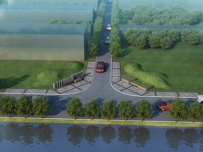 现代路口景观