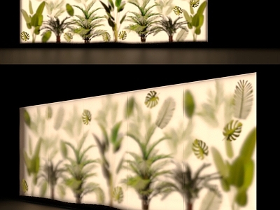 绿植墙 室内植物墙 植物LED灯