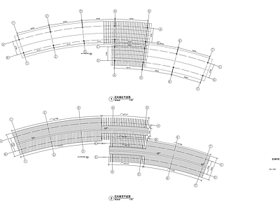 两种典型弧形中式廊架 施工图