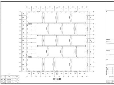 105x105m钢结构厂房建筑 施工图 工业建筑