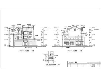 独栋别墅建筑  施工图