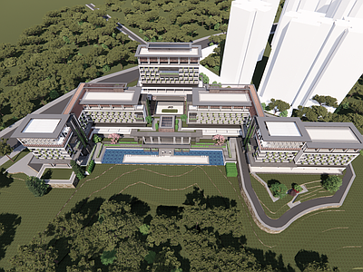 现代医疗建筑 社康中心 养老社区