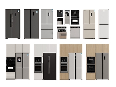 智能冰箱 双开冰箱 三开冰箱 内嵌洗碗机 烤箱 厨房电器 内嵌微波炉