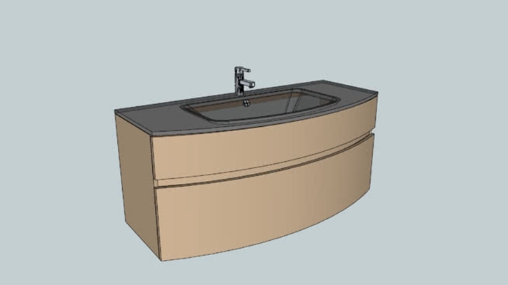 洗手台 草图大师模型