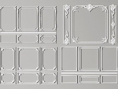 欧式石膏雕花线条 护墙雕花 墙饰 墙板造型