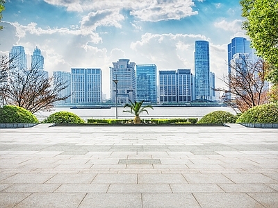 广场背景建筑群