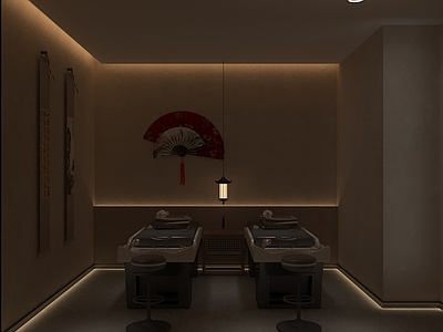 现代美容SPA店 洗头房 包间