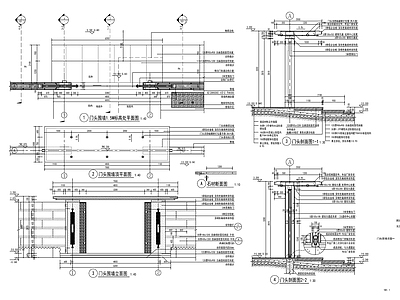 新中式入口门头 施工图