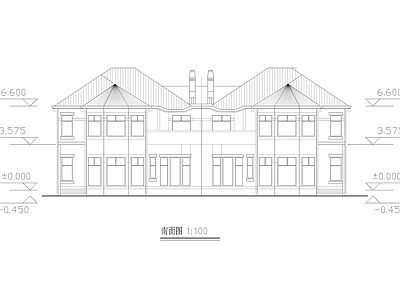 三套小型别墅建筑 施工图