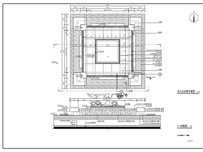 新中式跌水水景 施工图