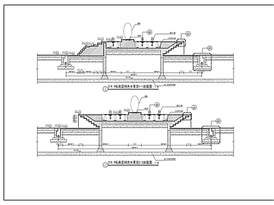 新中式跌水水景 施工图