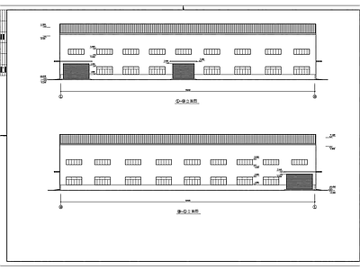 40米跨单层门式刚架厂房建筑 施工图 工业建筑