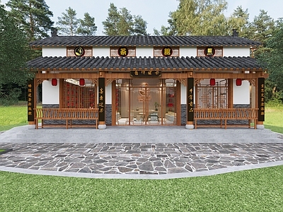 中式茶楼古建门头门面