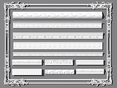 欧式石膏线 雕花线条 角线 装饰线条