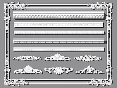 欧式石膏线 雕花线条 角线 装饰线条