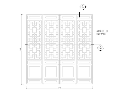 简约实木折叠门详图 施工图 门节点