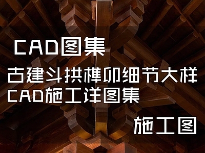中式古建斗拱榫卯大样 施工图 建筑工程节点