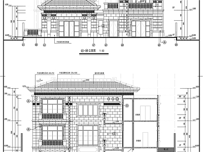 新中式别墅建筑 施工图