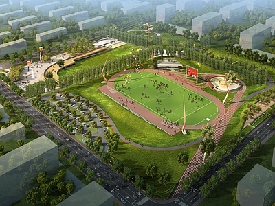 现代城市街区体育公园