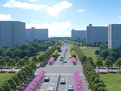 现代户外道路景观