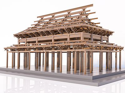 中式古建构件 斗拱 榫卯结构 斗拱组合 建筑结构