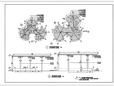 异形廊架 施工图