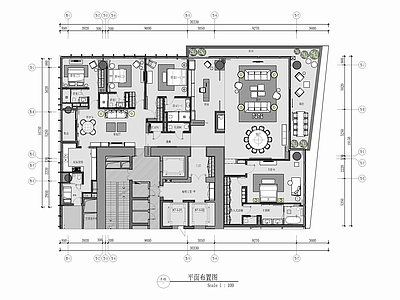 500㎡大平层豪宅室内装修 施工图