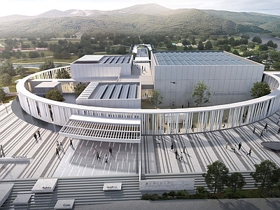 现代展览馆建筑