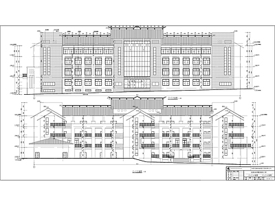 陕西某中式风小学建筑 施工图