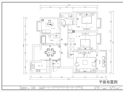 简欧风格平层装修 施工图