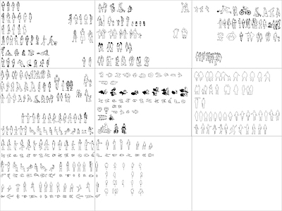 精选人物平立面 图库