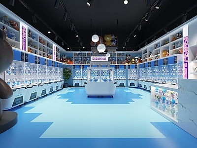 现代玩具礼品店 抓娃娃机 游乐场所