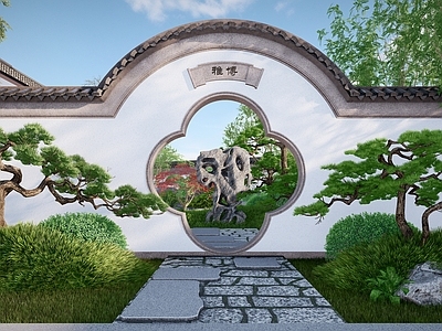 中式月洞门 施工图 门节点