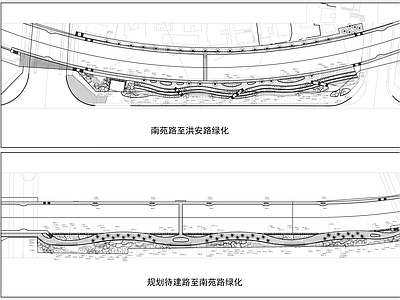 河道治理绿化平面图