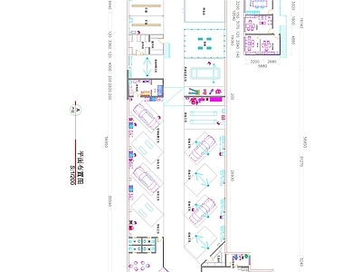 大型汽车维修美容洗车店 施工图